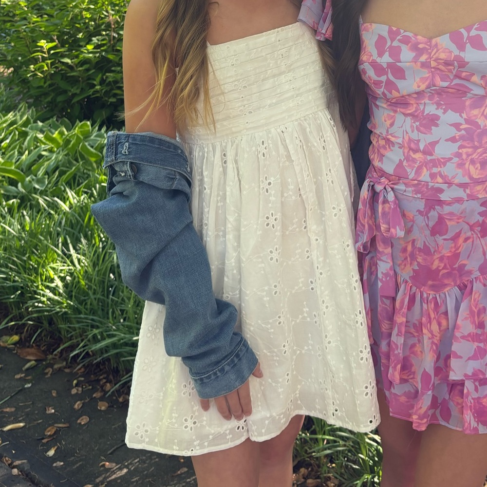 Altar'd State White Eyelet Mini Dress